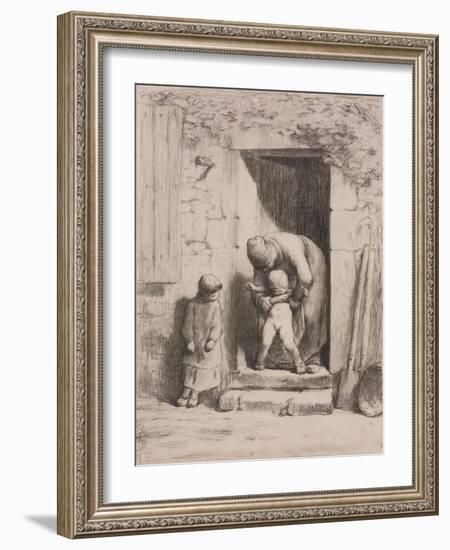 Maternal Solicitude-Jean-François Millet-Framed Giclee Print