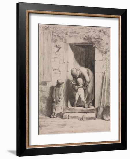 Maternal Solicitude-Jean-François Millet-Framed Giclee Print