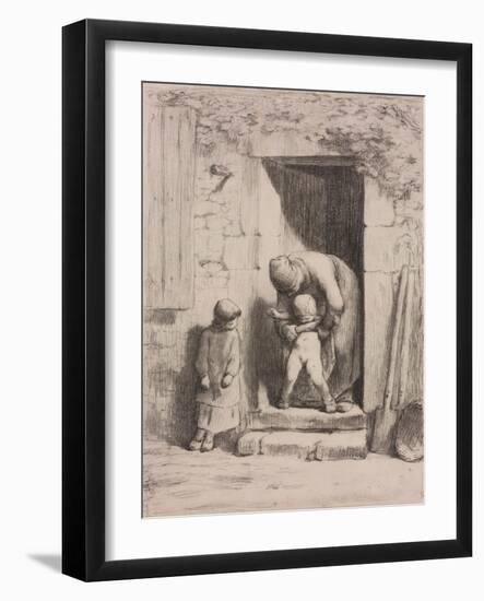 Maternal Solicitude-Jean-François Millet-Framed Giclee Print