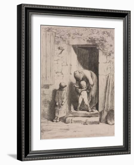 Maternal Solicitude-Jean-François Millet-Framed Giclee Print