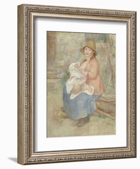 Maternité dit aussi L'Enfant au sein (madame Renoir et son fils Pierre)-Pierre-Auguste Renoir-Framed Giclee Print