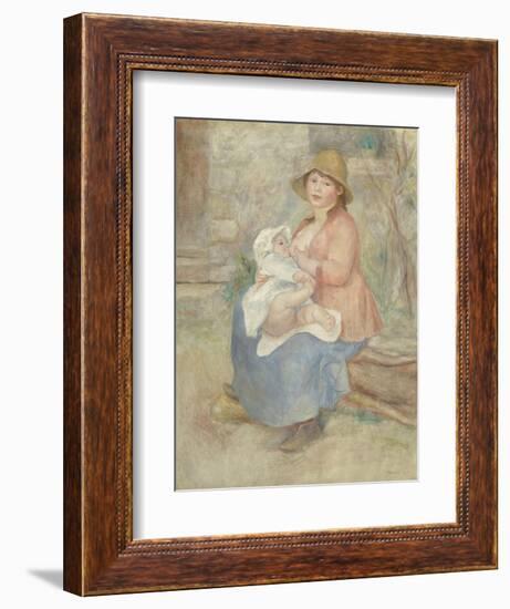 Maternité dit aussi L'Enfant au sein (madame Renoir et son fils Pierre)-Pierre-Auguste Renoir-Framed Giclee Print