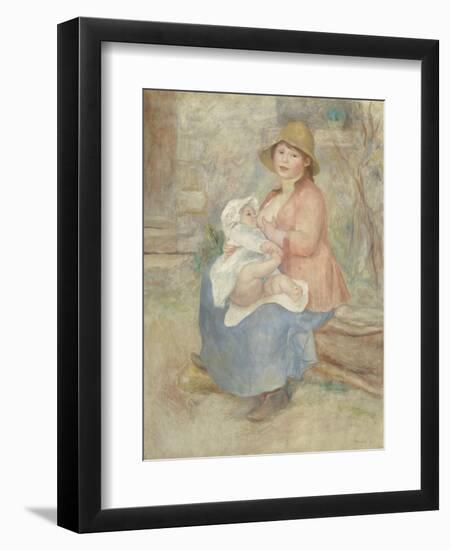 Maternité dit aussi L'Enfant au sein (madame Renoir et son fils Pierre)-Pierre-Auguste Renoir-Framed Giclee Print