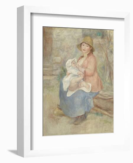 Maternité dit aussi L'Enfant au sein (madame Renoir et son fils Pierre)-Pierre-Auguste Renoir-Framed Giclee Print