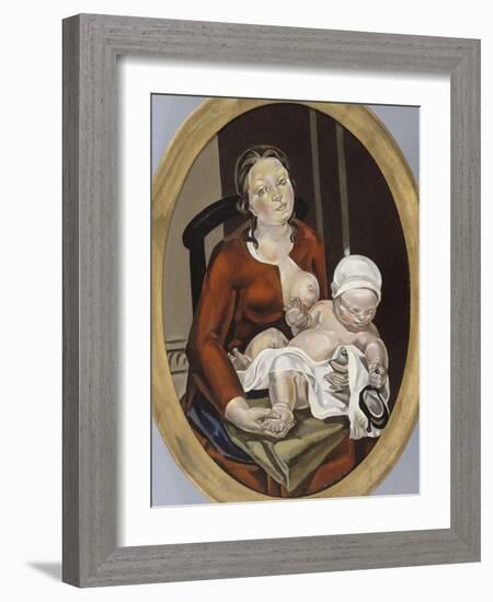 Maternité (Ovale II), la mère et l'enfant-Maria Blanchard-Framed Giclee Print