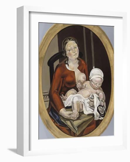 Maternité (Ovale II), la mère et l'enfant-Maria Blanchard-Framed Giclee Print