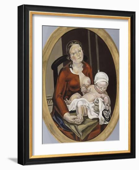 Maternité (Ovale II), la mère et l'enfant-Maria Blanchard-Framed Giclee Print