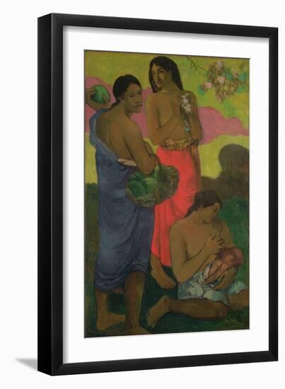 Maternity II (Oil on Canvas)-Paul Gauguin-Framed Giclee Print