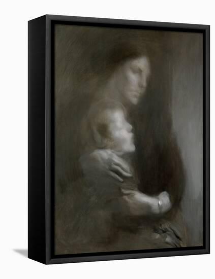 Maternity (Suffering) (Oil on Canvas)-Eugene Carriere-Framed Premier Image Canvas