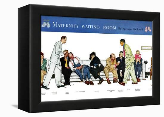 "Maternity Waiting Room", July 13,1946-Norman Rockwell-Framed Premier Image Canvas