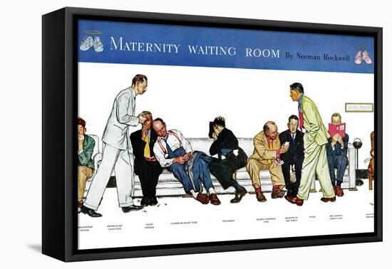 "Maternity Waiting Room", July 13,1946-Norman Rockwell-Framed Premier Image Canvas