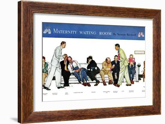 "Maternity Waiting Room", July 13,1946-Norman Rockwell-Framed Giclee Print