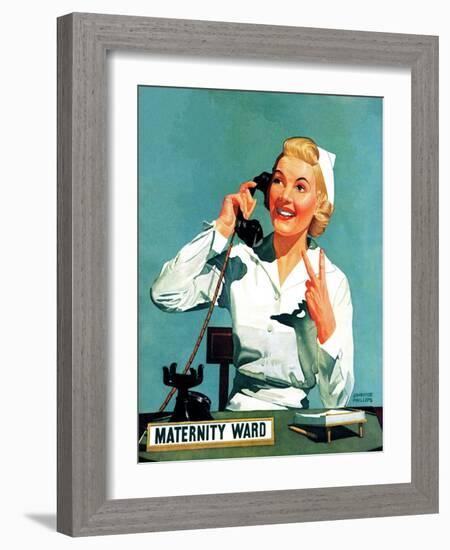 "Maternity Ward," December 14, 1940-John Hyde Phillips-Framed Giclee Print