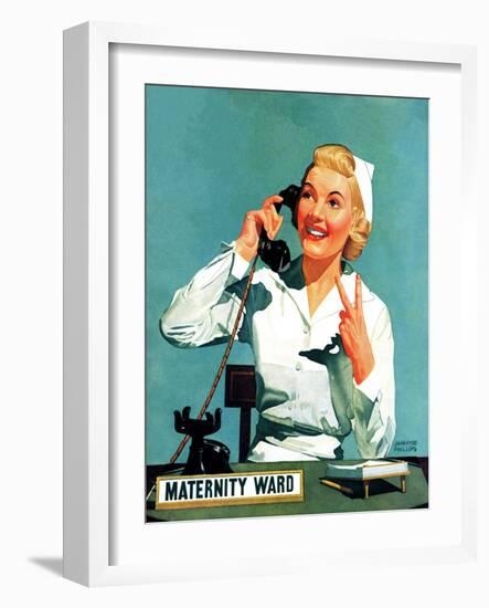 "Maternity Ward," December 14, 1940-John Hyde Phillips-Framed Giclee Print