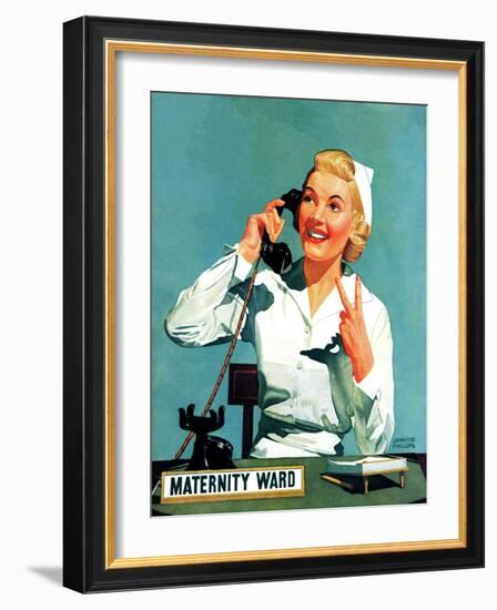 "Maternity Ward," December 14, 1940-John Hyde Phillips-Framed Giclee Print