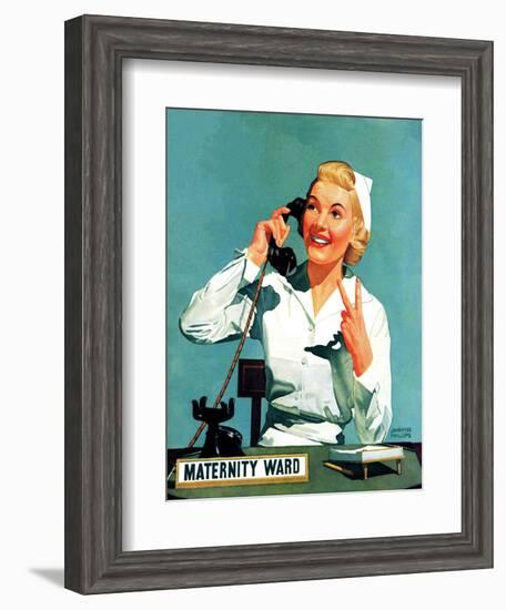 "Maternity Ward," December 14, 1940-John Hyde Phillips-Framed Giclee Print