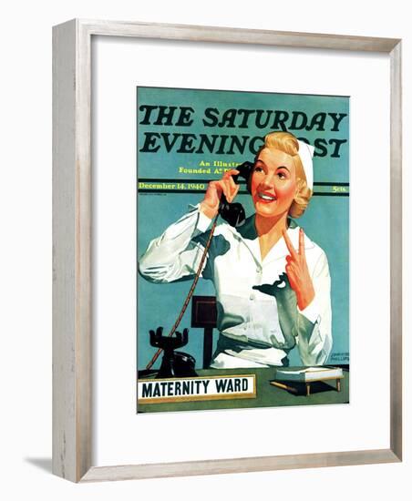 "Maternity Ward," Saturday Evening Post Cover, December 14, 1940-John Hyde Phillips-Framed Giclee Print