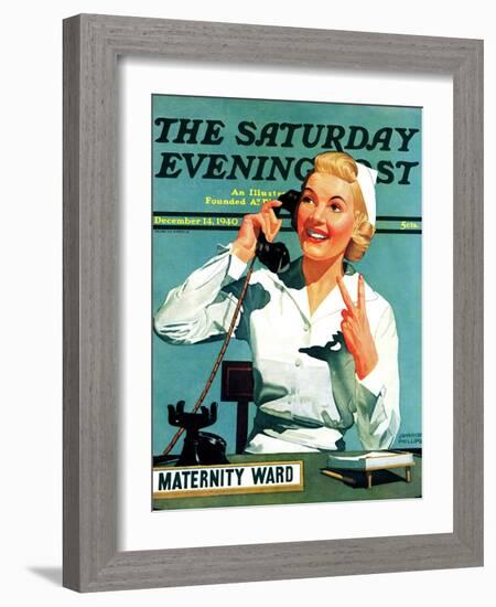 "Maternity Ward," Saturday Evening Post Cover, December 14, 1940-John Hyde Phillips-Framed Giclee Print