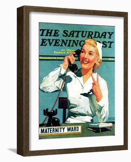 "Maternity Ward," Saturday Evening Post Cover, December 14, 1940-John Hyde Phillips-Framed Giclee Print