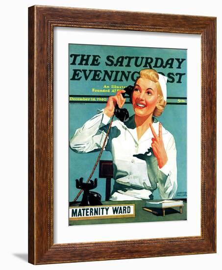 "Maternity Ward," Saturday Evening Post Cover, December 14, 1940-John Hyde Phillips-Framed Giclee Print