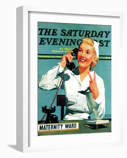 "Maternity Ward," Saturday Evening Post Cover, December 14, 1940-John Hyde Phillips-Framed Giclee Print