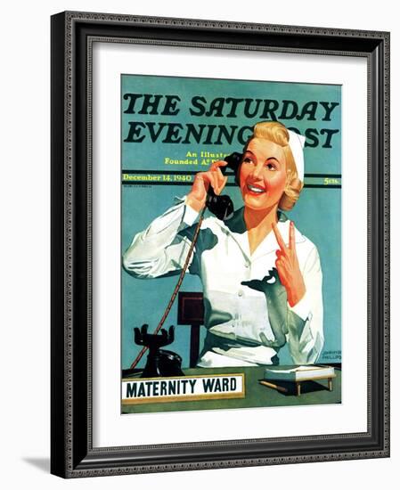 "Maternity Ward," Saturday Evening Post Cover, December 14, 1940-John Hyde Phillips-Framed Giclee Print