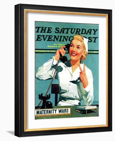 "Maternity Ward," Saturday Evening Post Cover, December 14, 1940-John Hyde Phillips-Framed Giclee Print