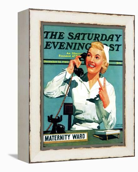 "Maternity Ward," Saturday Evening Post Cover, December 14, 1940-John Hyde Phillips-Framed Premier Image Canvas