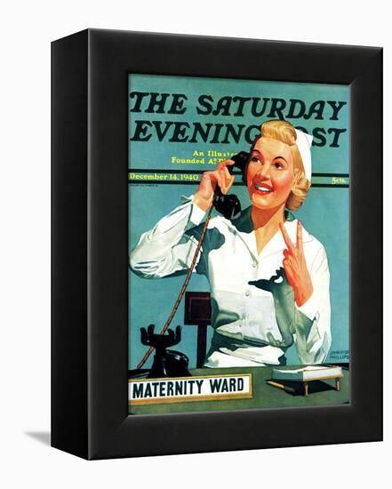 "Maternity Ward," Saturday Evening Post Cover, December 14, 1940-John Hyde Phillips-Framed Premier Image Canvas