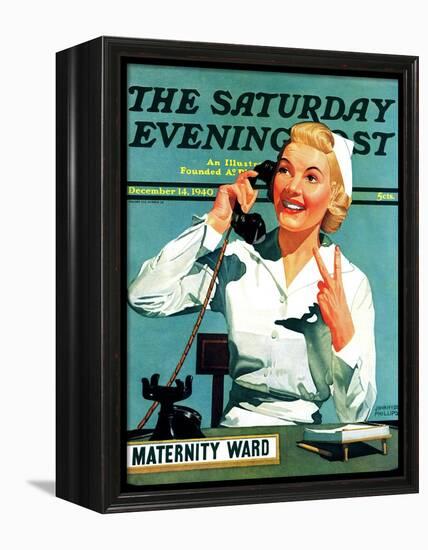 "Maternity Ward," Saturday Evening Post Cover, December 14, 1940-John Hyde Phillips-Framed Premier Image Canvas