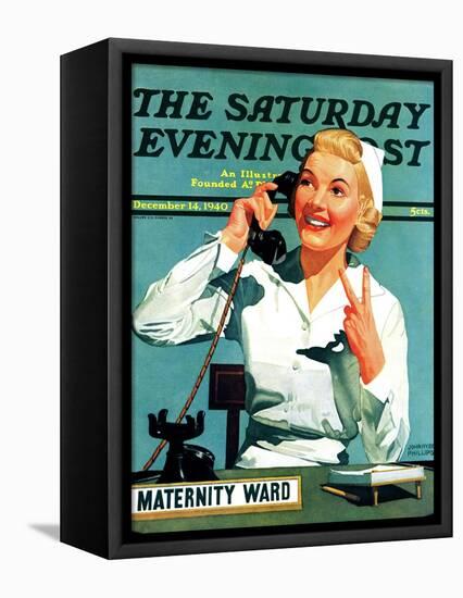 "Maternity Ward," Saturday Evening Post Cover, December 14, 1940-John Hyde Phillips-Framed Premier Image Canvas