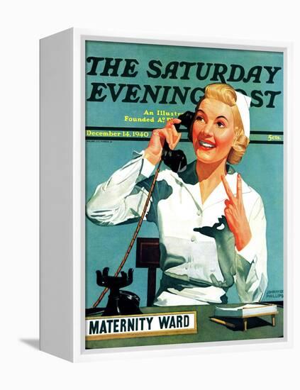 "Maternity Ward," Saturday Evening Post Cover, December 14, 1940-John Hyde Phillips-Framed Premier Image Canvas