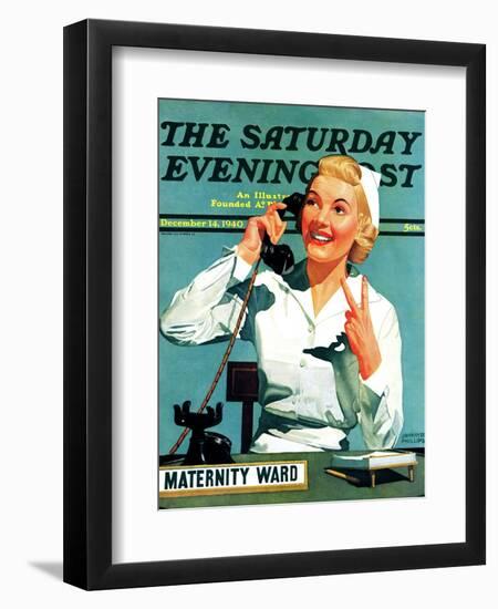 "Maternity Ward," Saturday Evening Post Cover, December 14, 1940-John Hyde Phillips-Framed Giclee Print