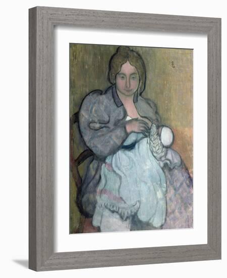 Maternity with a White Dress (Jean-Paul) C. 1895-Maurice Denis-Framed Giclee Print