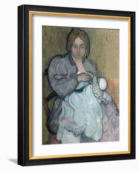 Maternity with a White Dress (Jean-Paul) C. 1895-Maurice Denis-Framed Giclee Print