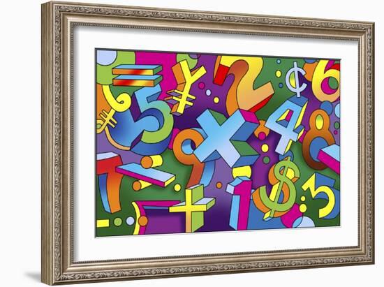 Math Mural-Howie Green-Framed Giclee Print