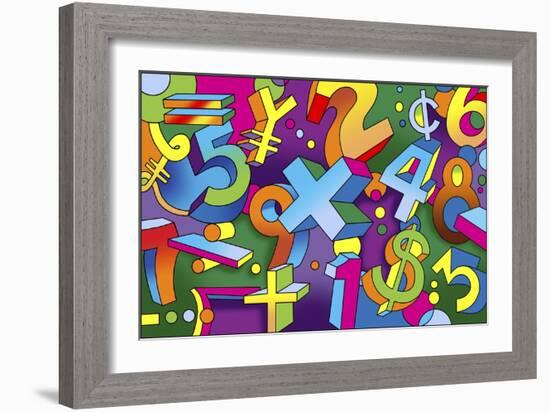 Math Mural-Howie Green-Framed Giclee Print