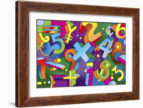 Math Mural-Howie Green-Framed Giclee Print