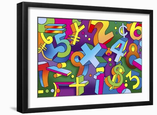 Math Mural-Howie Green-Framed Giclee Print