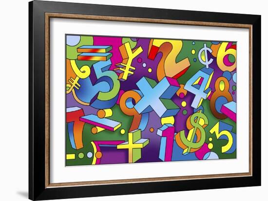 Math Mural-Howie Green-Framed Giclee Print