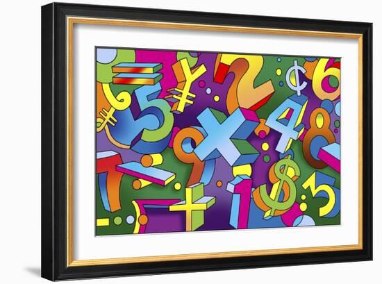 Math Mural-Howie Green-Framed Giclee Print