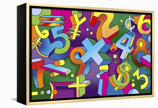 Math Mural-Howie Green-Framed Premier Image Canvas