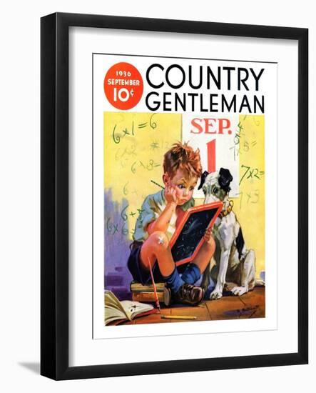 "Math Problems," Country Gentleman Cover, September 1, 1936-Henry Hintermeister-Framed Giclee Print