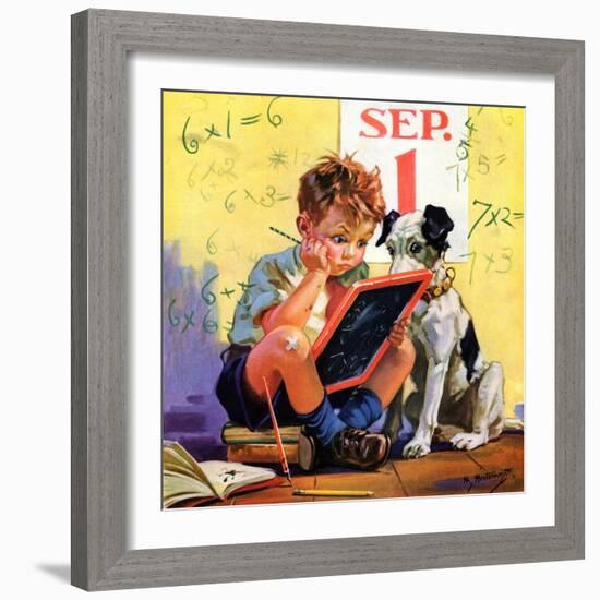 "Math Problems,"September 1, 1936-Henry Hintermeister-Framed Giclee Print