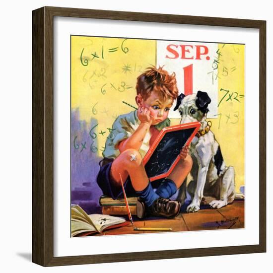 "Math Problems,"September 1, 1936-Henry Hintermeister-Framed Giclee Print