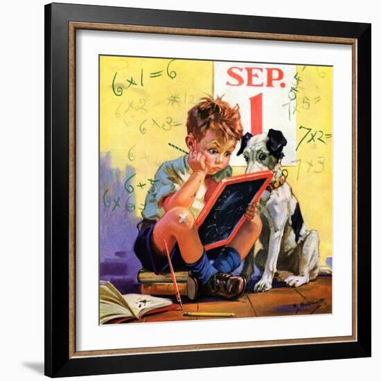 "Math Problems,"September 1, 1936-Henry Hintermeister-Framed Giclee Print