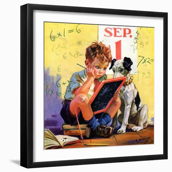 "Math Problems,"September 1, 1936-Henry Hintermeister-Framed Giclee Print