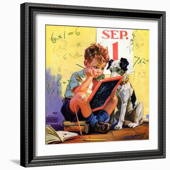 "Math Problems,"September 1, 1936-Henry Hintermeister-Framed Giclee Print