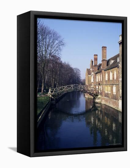 Mathematical Bridge, Queens' College, Cambridge, Cambridgeshire, England, United Kingdom-Michael Jenner-Framed Premier Image Canvas