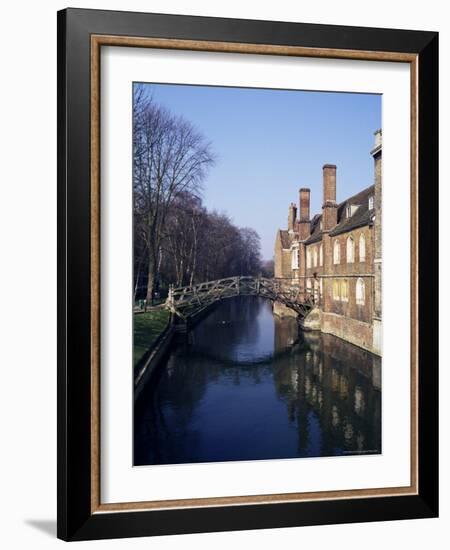 Mathematical Bridge, Queens' College, Cambridge, Cambridgeshire, England, United Kingdom-Michael Jenner-Framed Photographic Print